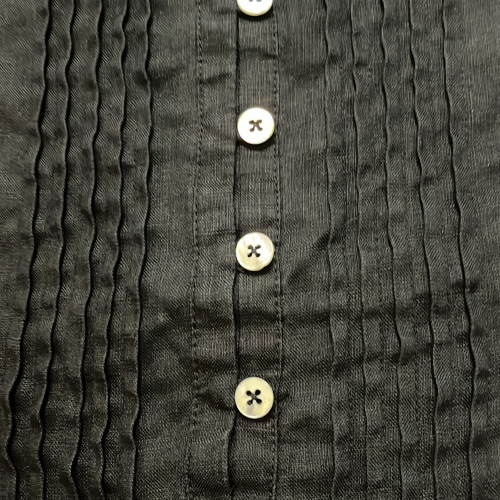 Quince Black Linen Sleeveless Shift Dress Size L - Picture 4 of 8